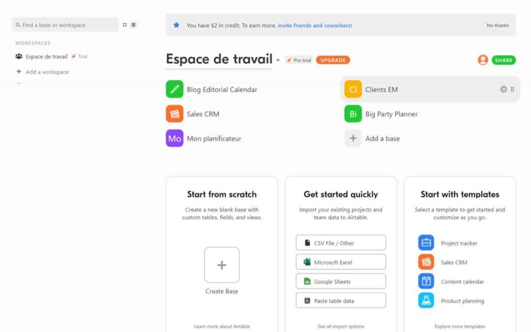 A la découverte de Airtable