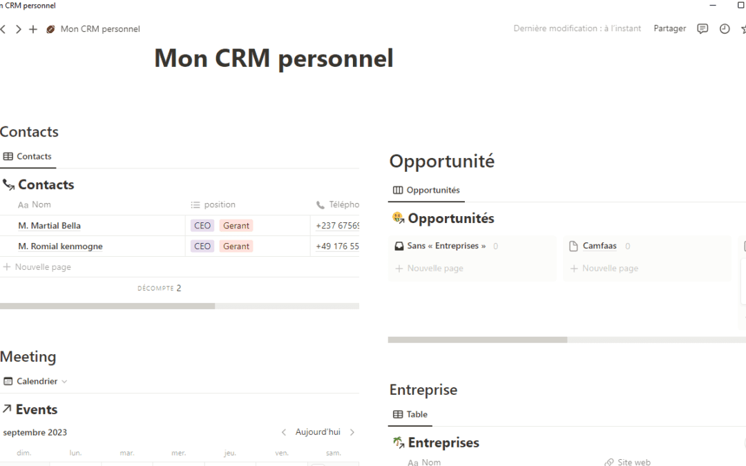 Comment créer un CRM avec l&rsquo;application NOTION ?